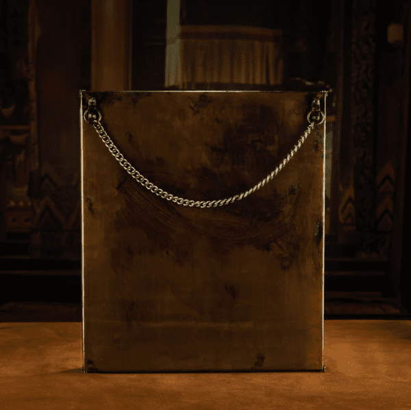 RADIANCE OF COMPASSION – 19TH CENTURY GILT COPPER JOWO BUDDHA WALL THANGKA