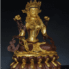Old Tibet Tibetan Buddhism temple Bronze gilt white tara Bodhisattva statue