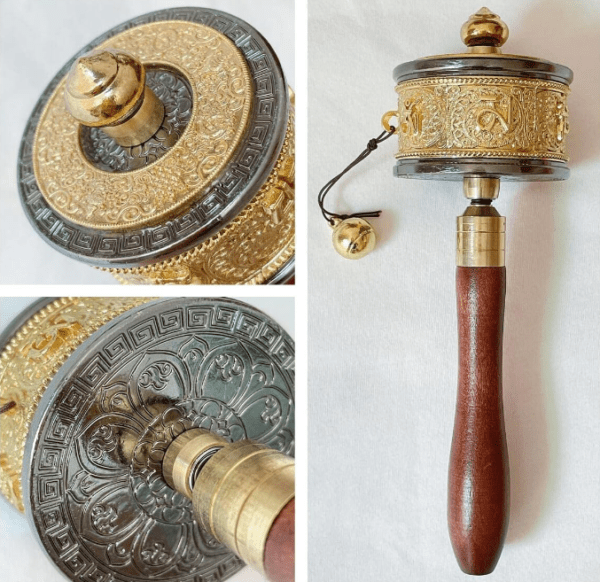 Copper Hand Held Prayer Wheel