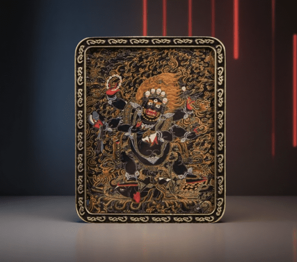 Brass Tibetan Amulet  Thangka Pendant Buddhist