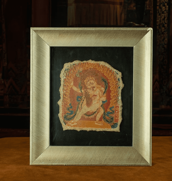 20TH CENTURY WHITE TWO-ARMED MAHAKALA DOUBLE B