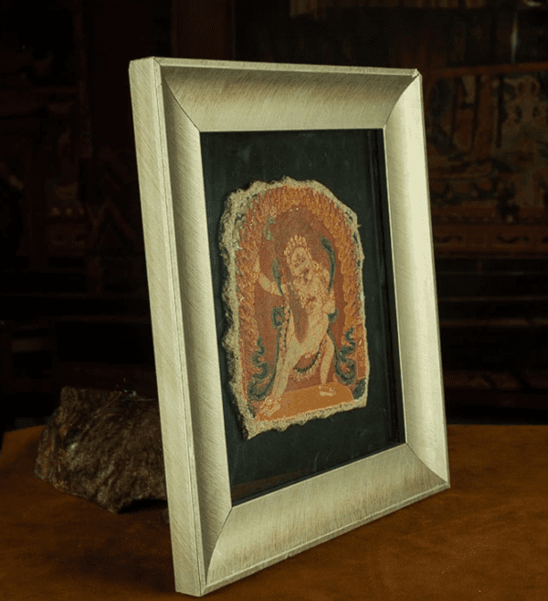 20TH CENTURY WHITE TWO-ARMED MAHAKALA DOUBLE B