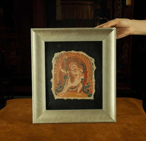 20TH CENTURY WHITE TWO-ARMED MAHAKALA DOUBLE B