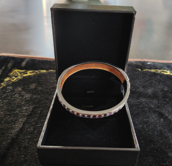 LUOGA "Kailash Dawn" Horizon Bangle | 18K Gold & Multi-Colored Gemstones