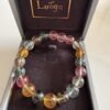 LUOGA Authentic 10mm Natural Tourmaline Crystal Healing Bracelet - Premium Multicolor Gemstone