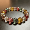 LUOGA Authentic 10mm Natural Tourmaline Crystal Healing Bracelet - Premium Multicolor Gemstone