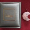 LUOGA Rose Quartz Crescent Pendant | Delicate Wire Wrapped Jewelry