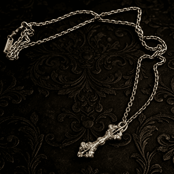 KSANA Tibetan 925 Silver Vajra Dorje Amulet Necklace Men Handmade Buddhist