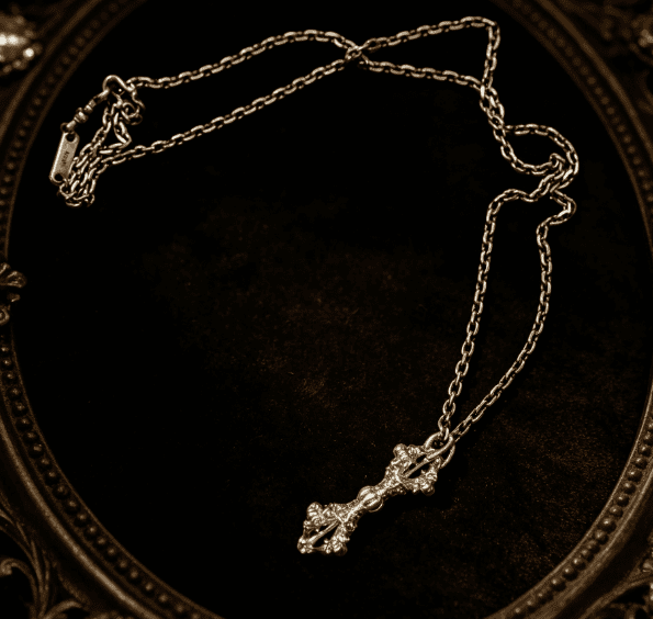 KSANA Tibetan 925 Silver Vajra Dorje Amulet Necklace Men Handmade Buddhist