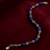 KSANA Tibetan 925 Silver Vajra Dorje Bracelet Lapis Lazuli Handmade Buddhist